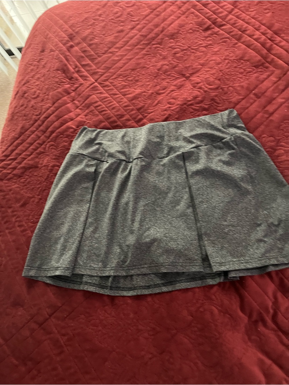 Athletic Grey Skort - Pull-On Tennis/Active Skirt